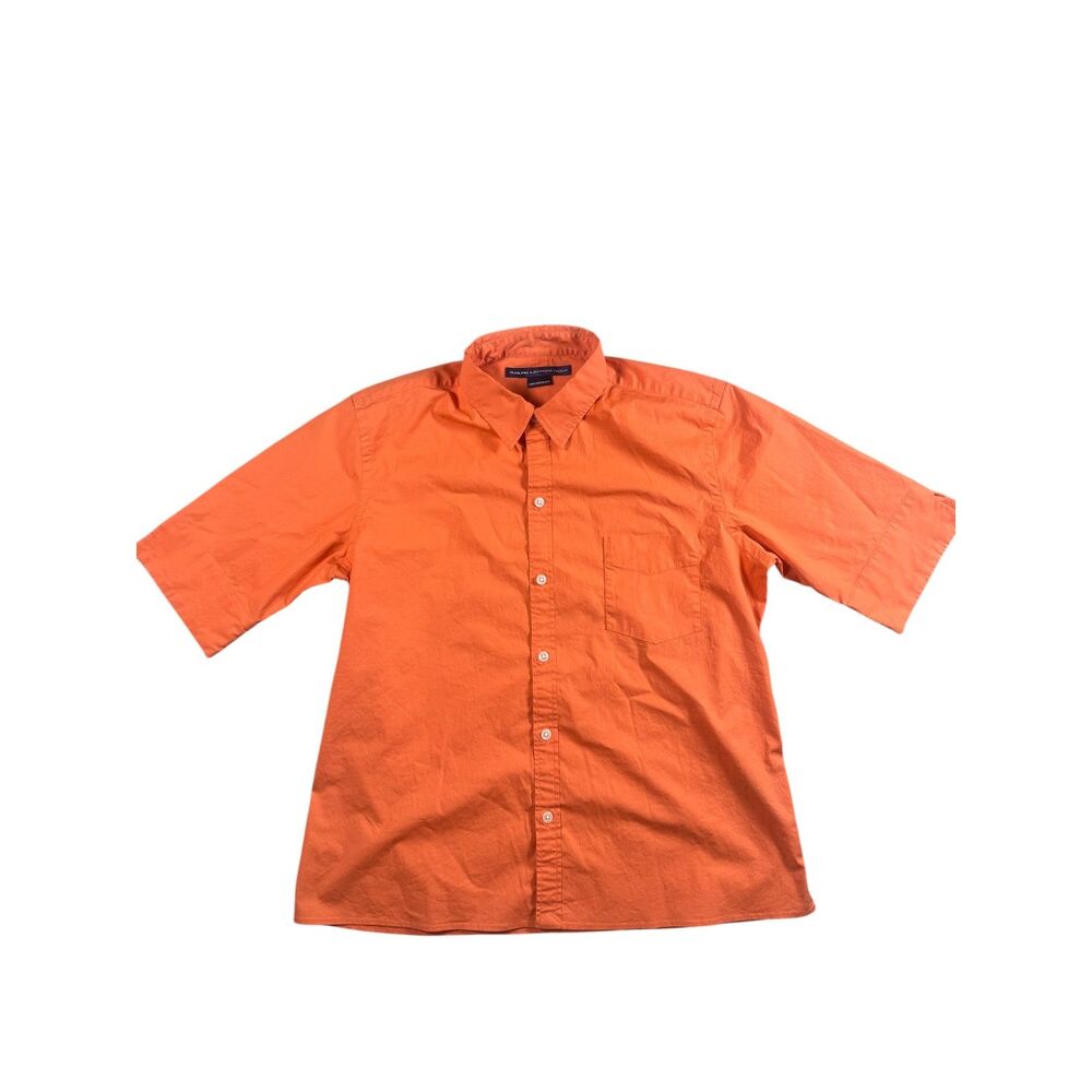 Ralph Lauren Golf Women’s XL Orange Gold Short Sleeve Button Up Shirt